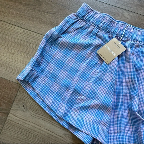 Womens Patagonia Garden Island Shorts Blue/Pink - Picture 3 of 7